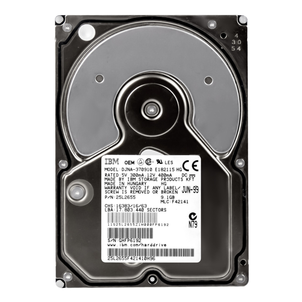 IBM DeskStar 22GXP 25L2655 9.1GB 7.2K 2MB ATA 3.5'' DJNA-370910