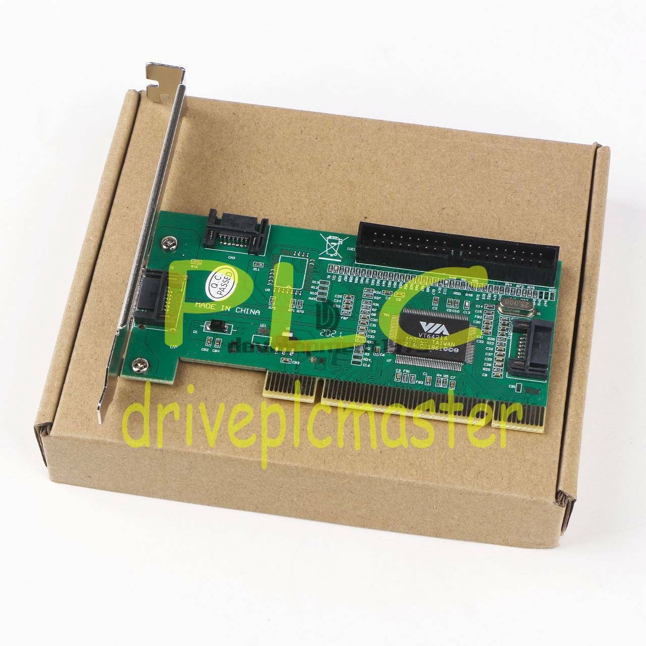 1PC VIA VT6421A ONE 3 SATA+1 Port IDE to PCI RAID Card Controller Adapter #dr