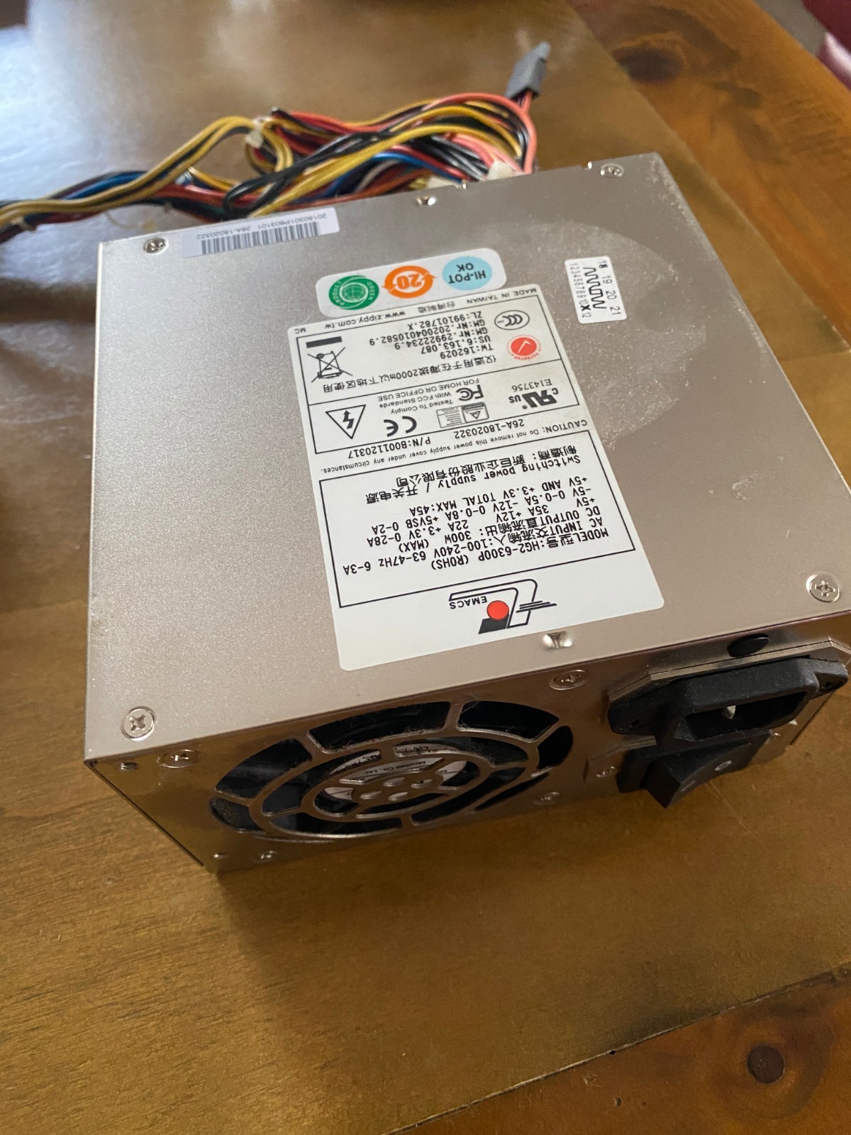 EMACS POWER SUPPLY HG2-6300P ATX 300W