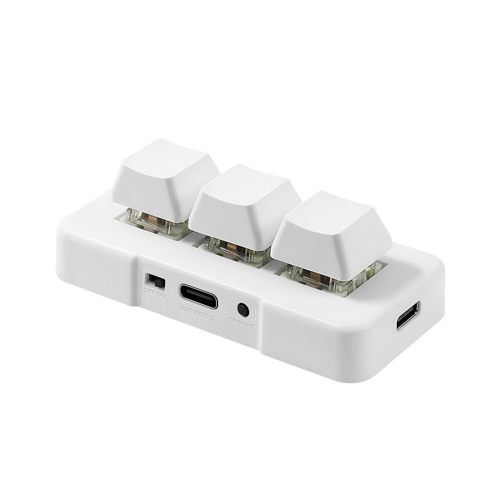 PC USB Footswich Mini 3-Key Bluetooth mechanical music macro  customize Keyboard