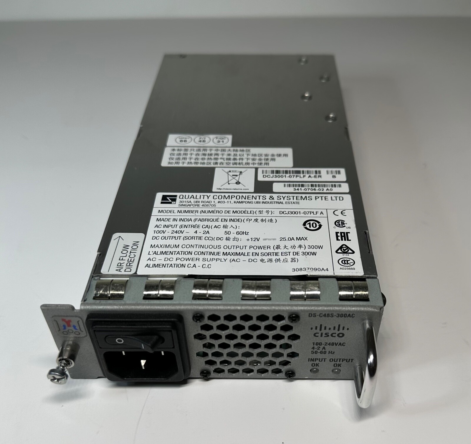 Cisco DS-C48S-300AC Switching Power Supply