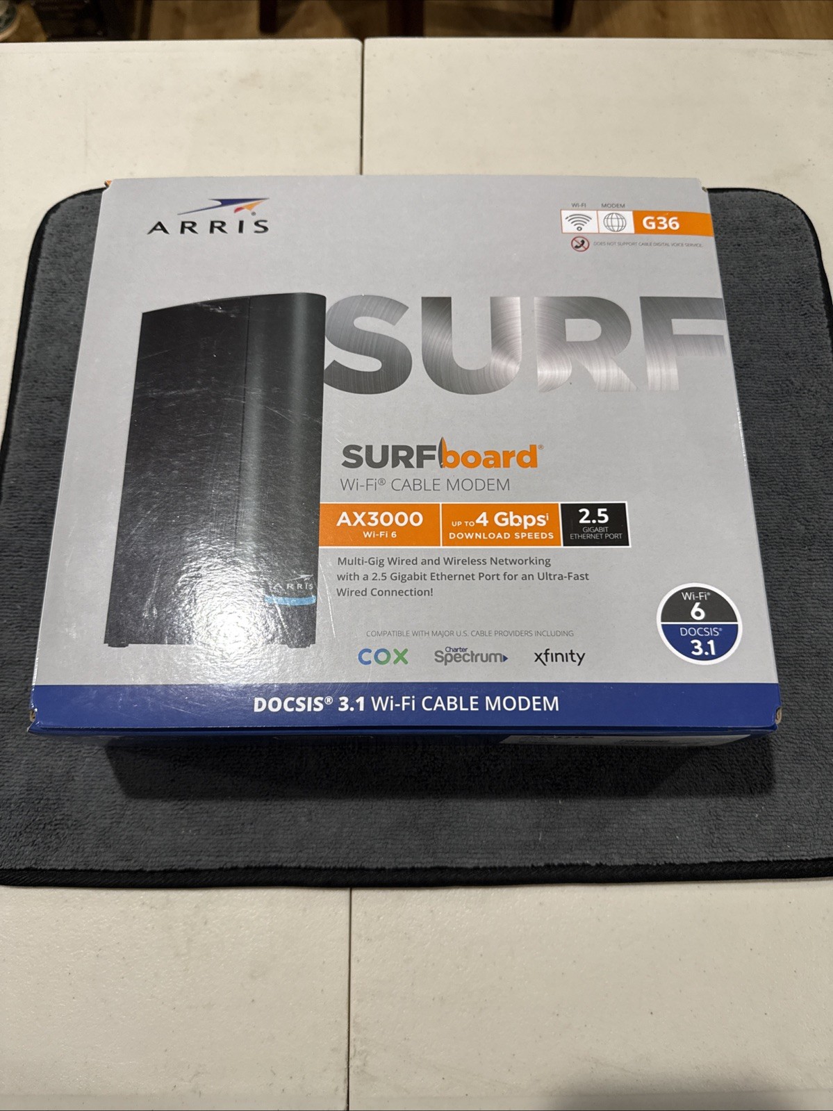 Arris Surfboard G36 WiFi-6 Cable Modem Dual-Band AX3000 NIB