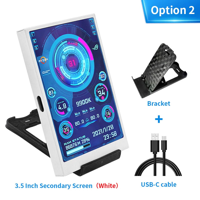 3.5 Inch IPS TYPE-C Secondary Screen DIY Computer Monitor USB-TYPEC Secondary Sc