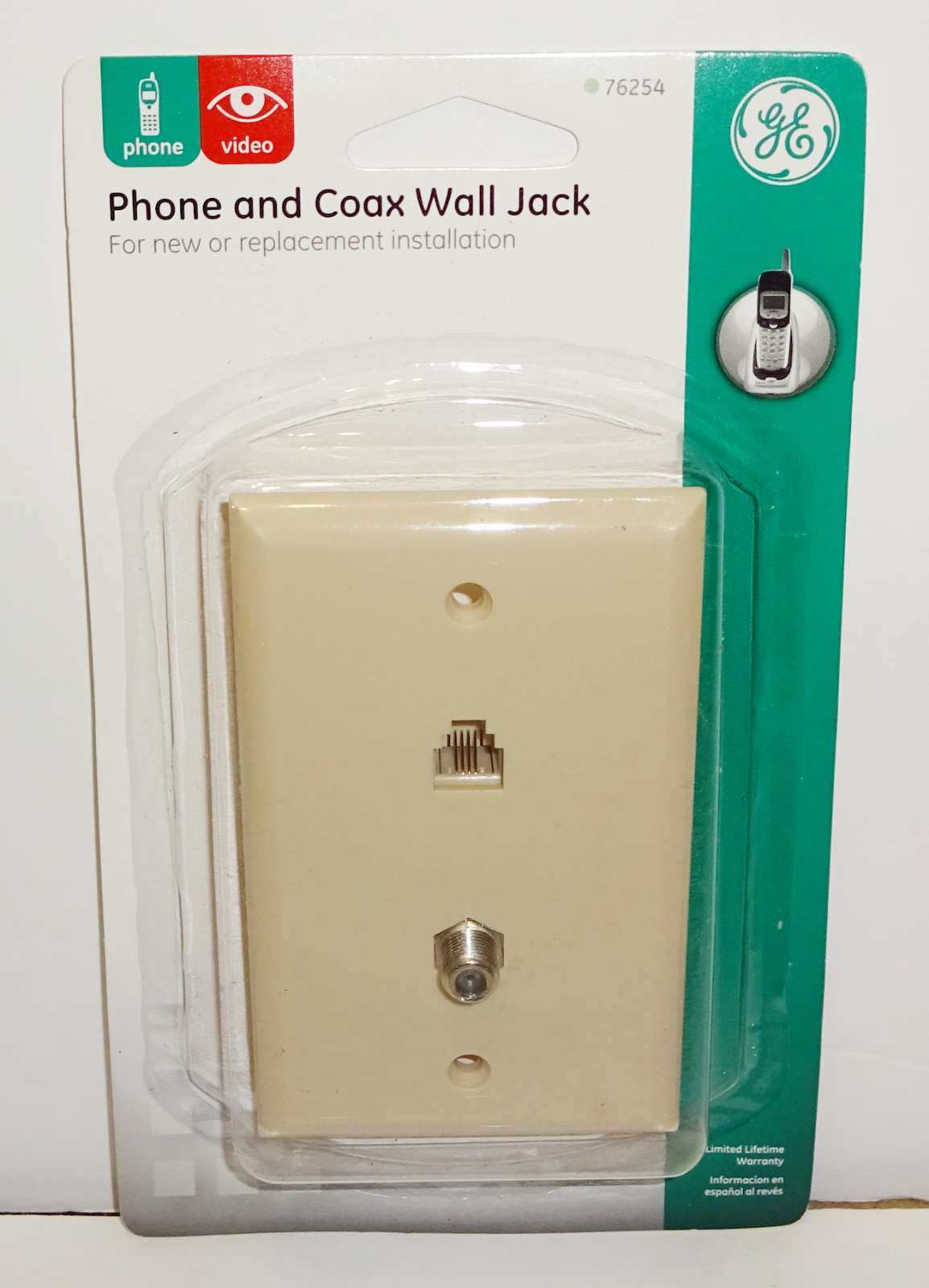 GE Phone and Coax Wall Jack