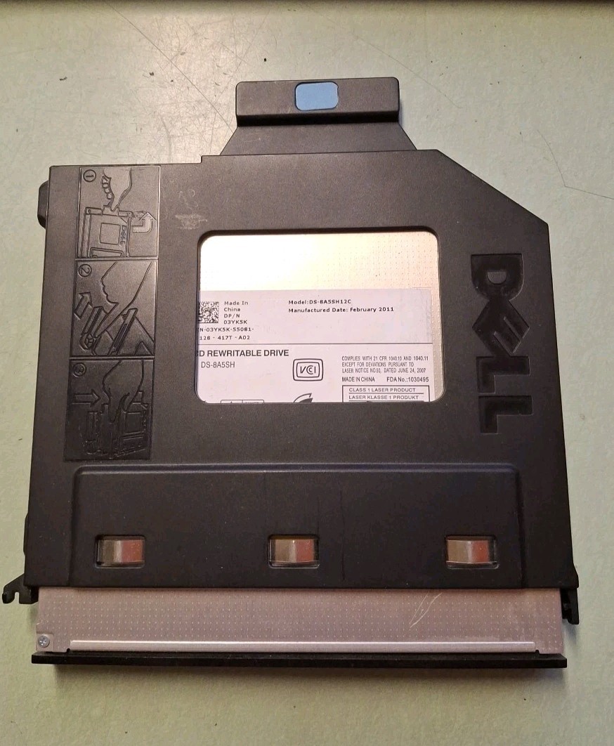 Philips DS-8A5SH DVD/CD Rewritable Drive DS-8A5SH12C 03YK5K 3YK5K - Black
