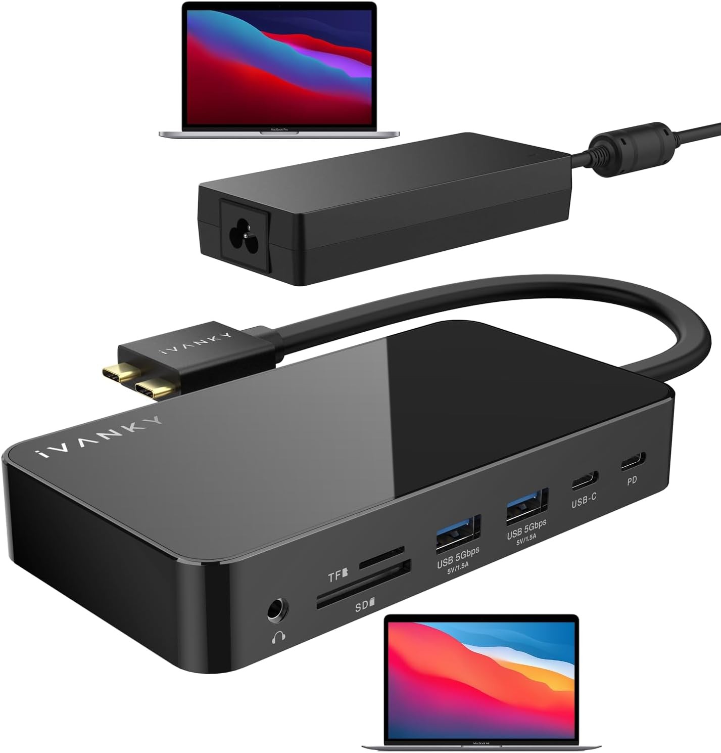 iVANKY FusionDock 1 MacBook Pro Docking Station with 150W Power Adapter - BLACK