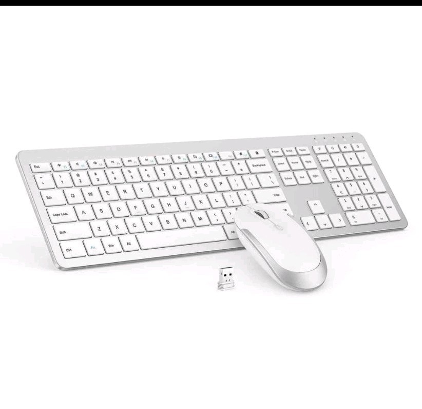 Seenda SK38 2.4G Wireless Keyboard and Mouse Combo White New In Box
