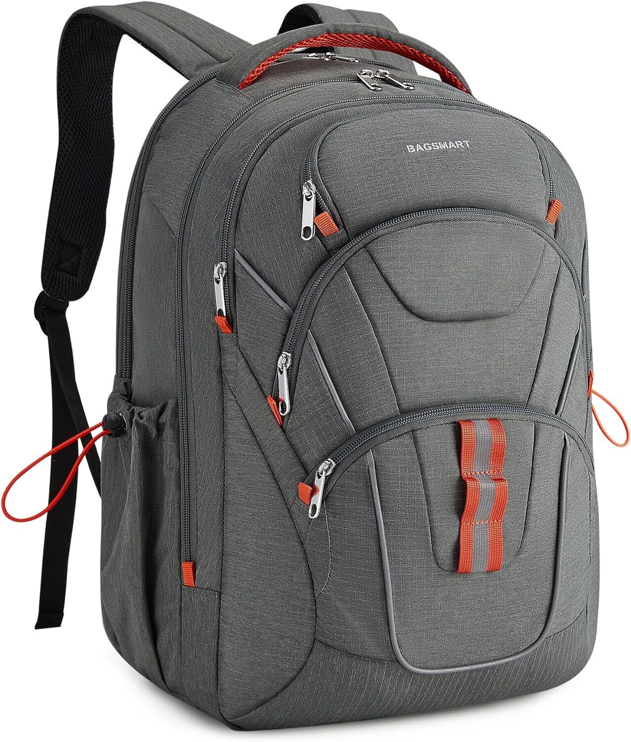 BAGSMART Large Travel Backpack for Women Men,Laptop Flight Grey 