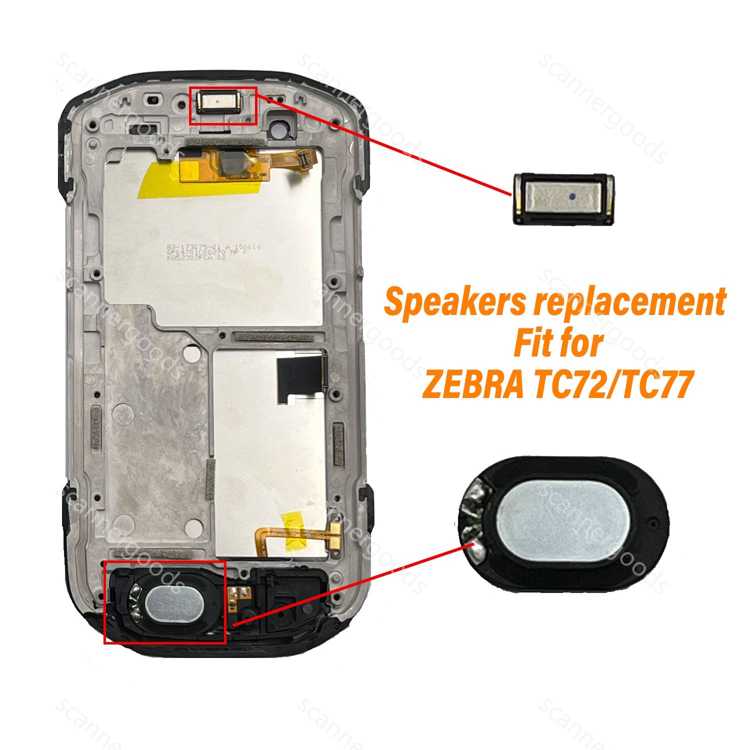 10 Sets Speakers Replacement fit for ZEBRA TC72 TC77 TC75X w/ back adhensive