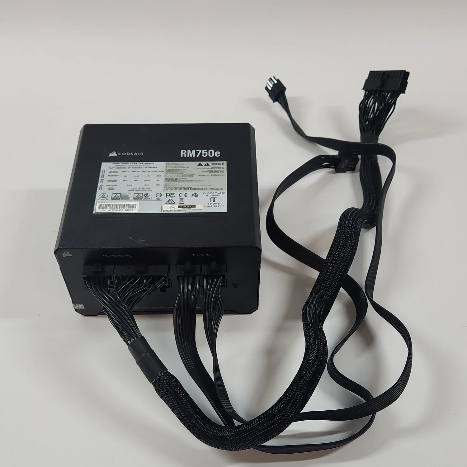 Corsair RM750e RPS0177 80 Plus Gold 750W Fully Modular Power Supply