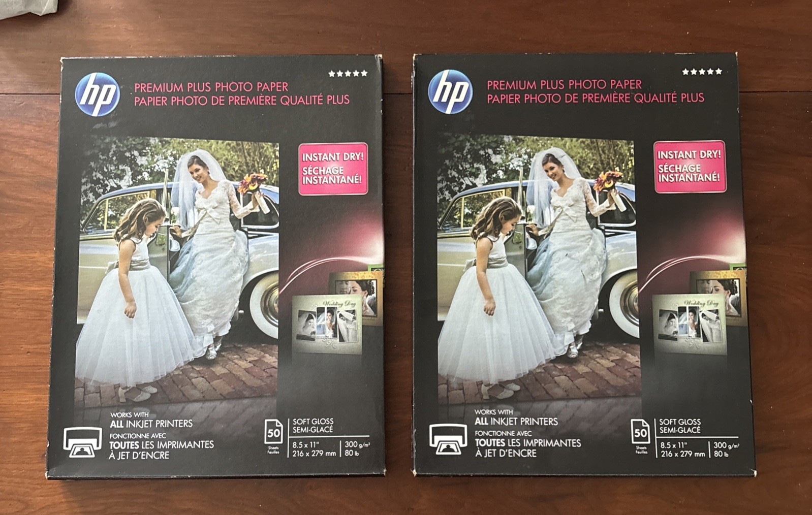 2 -HP Premium Plus Photo Paper Soft Gloss 8.5x11 100 Sheets CR667A Inkjet Paper