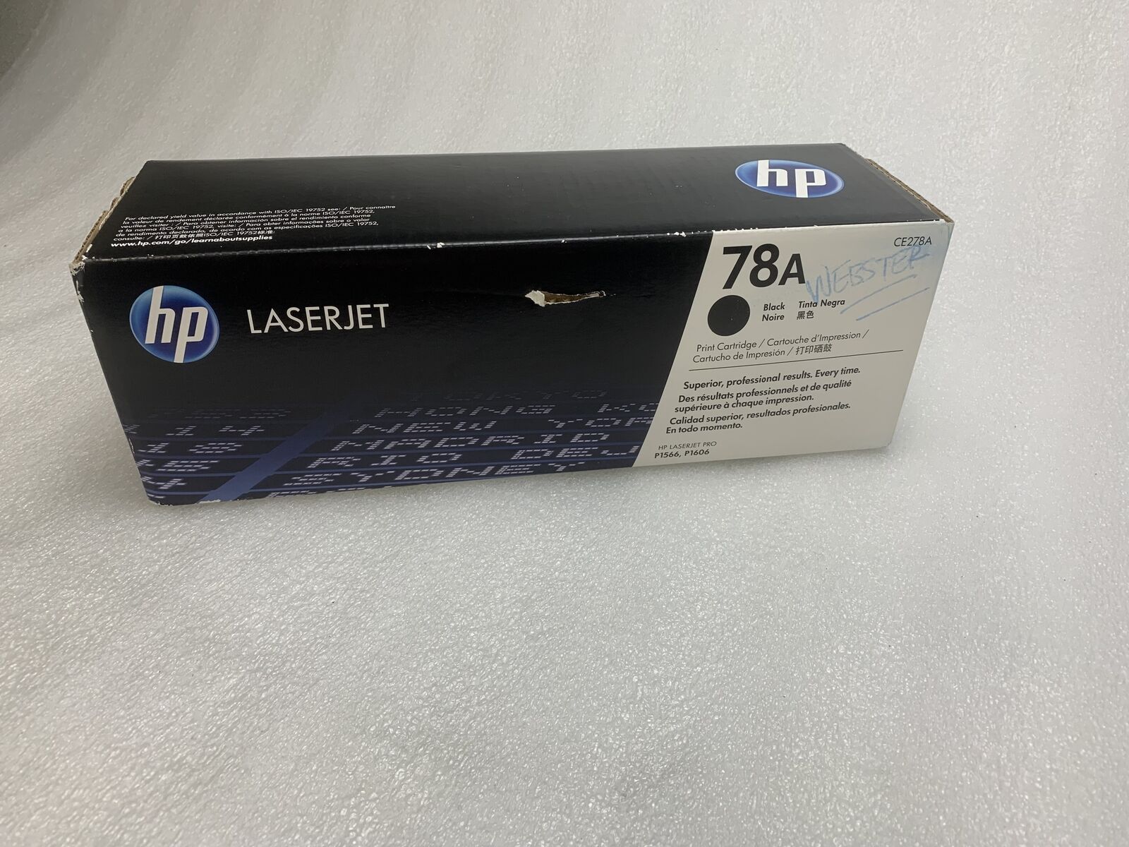 Genuine OEM HP 78A Printer Black Toner Cartridge CE278A LaserJet Pro P1566 P1606