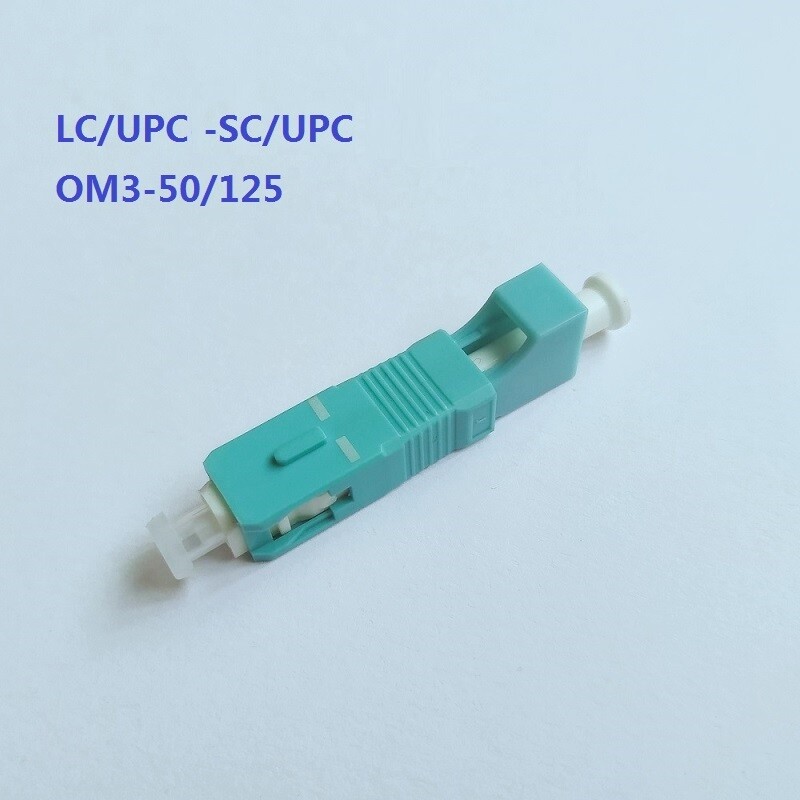 2Pcs SC UPC Male to LC UPC Female OM3 OM4 Adapter Fiber Optical Flange Converter