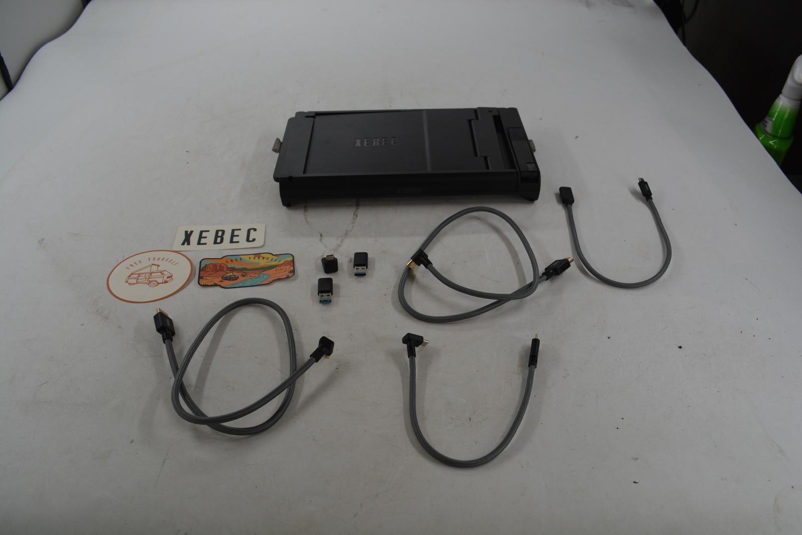 Xebec 10.1in Portable Laptop Monitor Widescreen Black Display W/ Cables Adapters