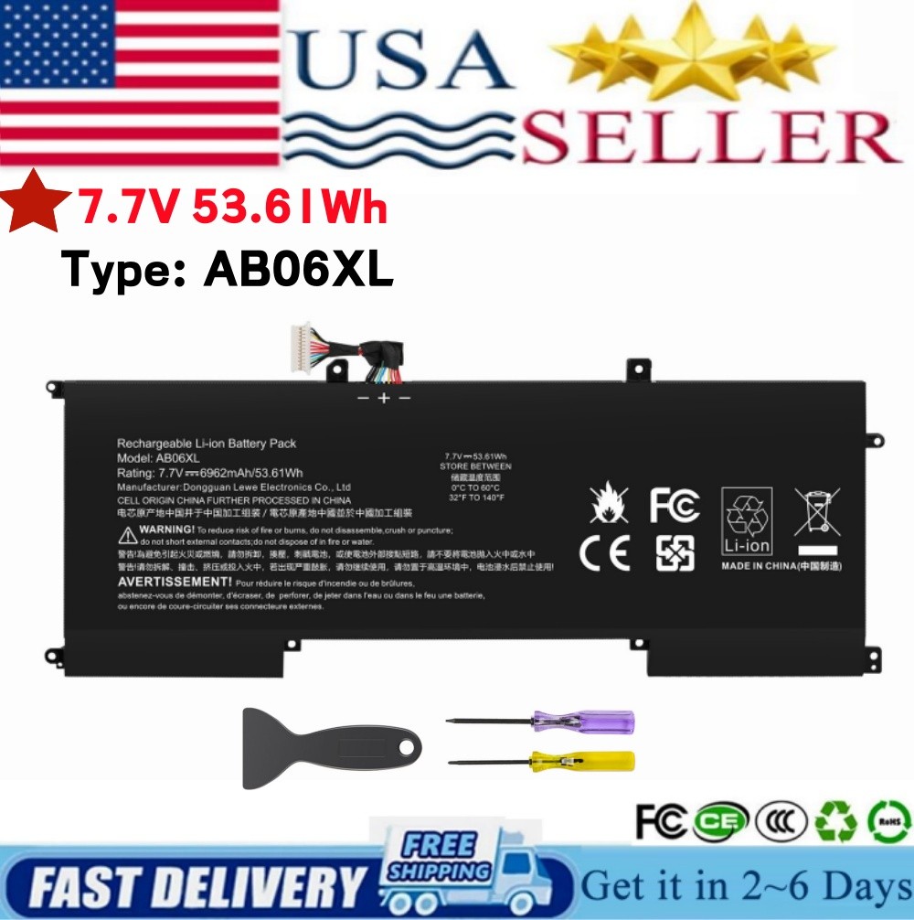 New AB06XL Battery For HP Envy 13-AD000 Series HSTNN-DB8C 921408-2C1 921438-855