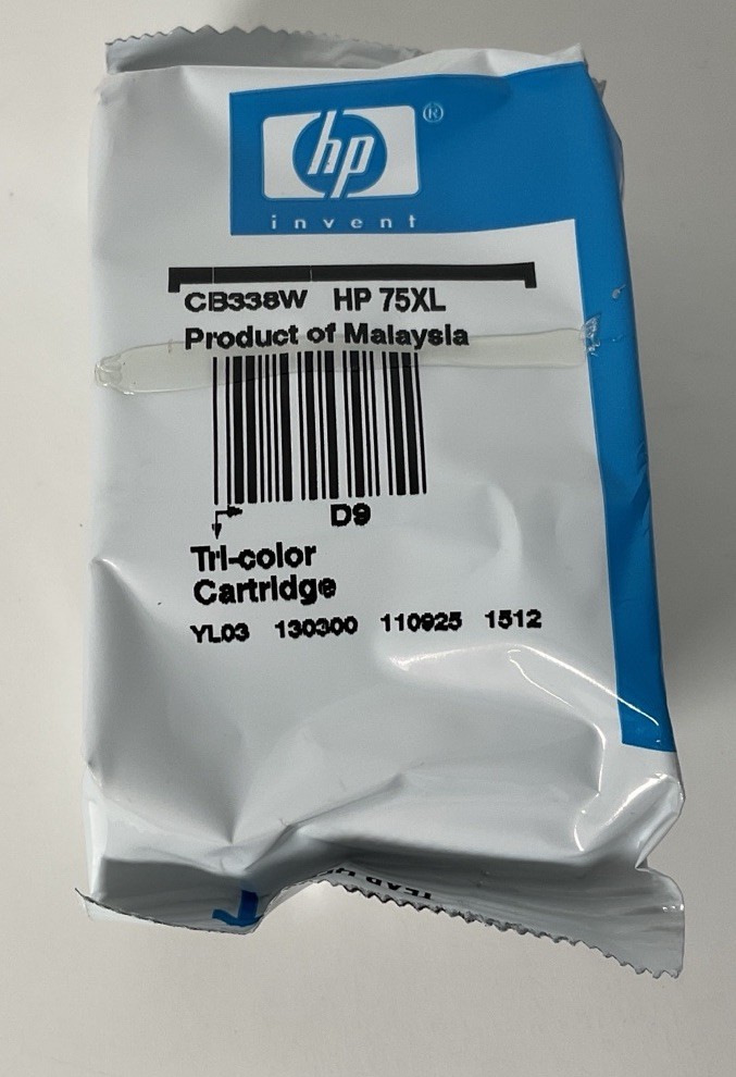 NWOB Sealed Genuine HP 75XL Tri-Color Ink Cartridge