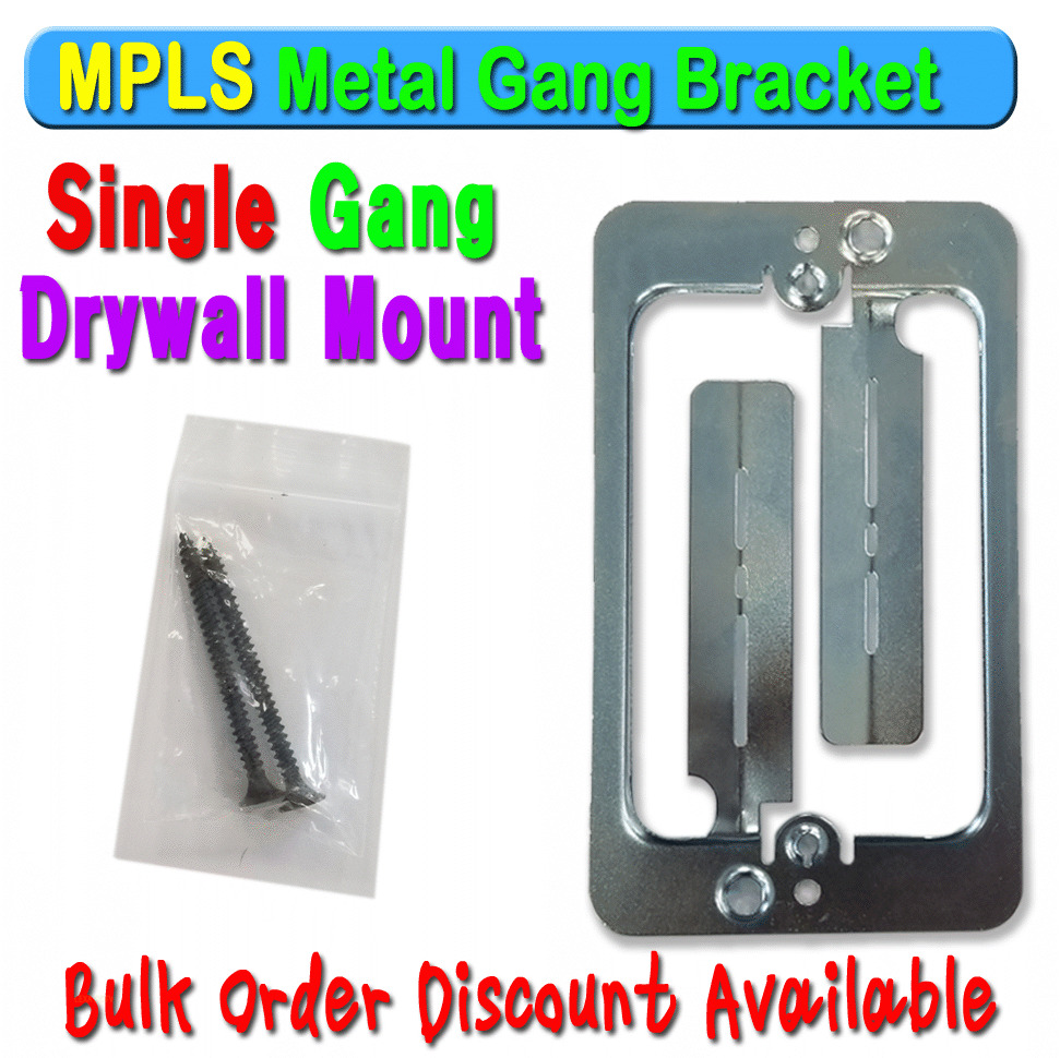 Low Voltage Metal Single Gang Wall Face Plate Steel Drywall Mounting Bracket