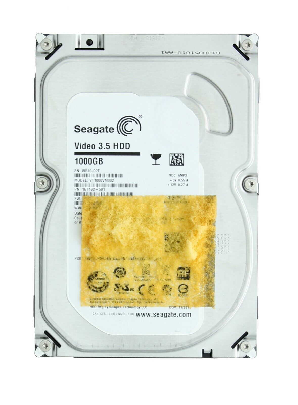 Seagate Video 3.5 Hard Drive ST1000VM002, 1000GB/1TB, SATA 6Gb/s NCQ Hard Drive