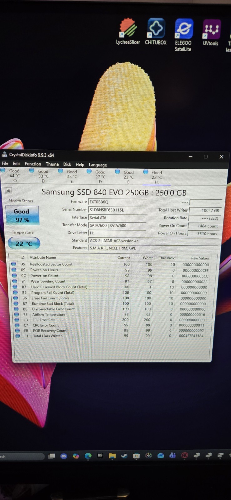 Samsung 840 EVO 250GB 2,5" SSD SATA III 6G MZ-7TE250 MZ7TE250HMHP