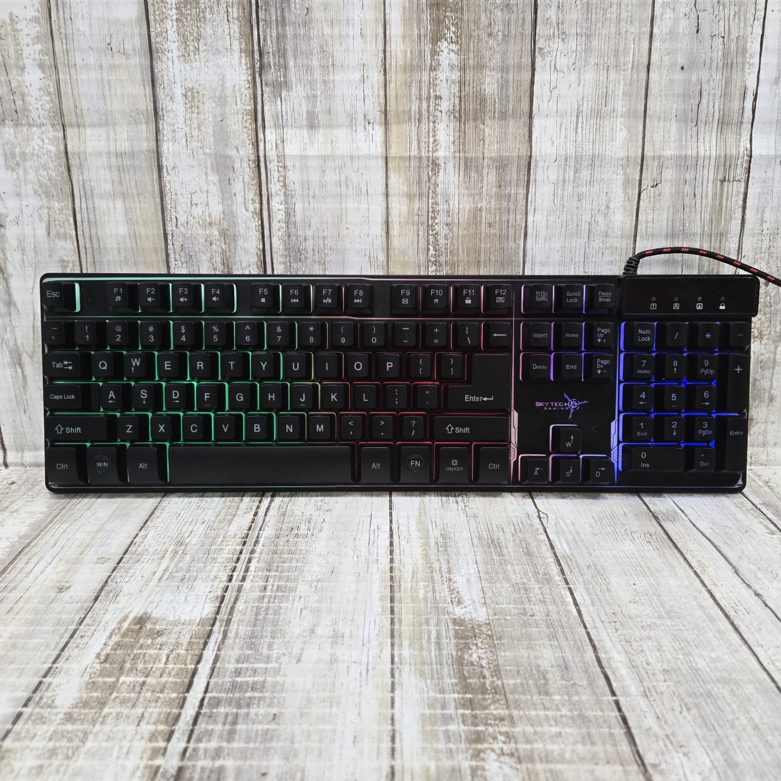 Skytech Gaming Classic K-1000 RGB Keyboard, 104 Keys USB Wired Keyboard Black