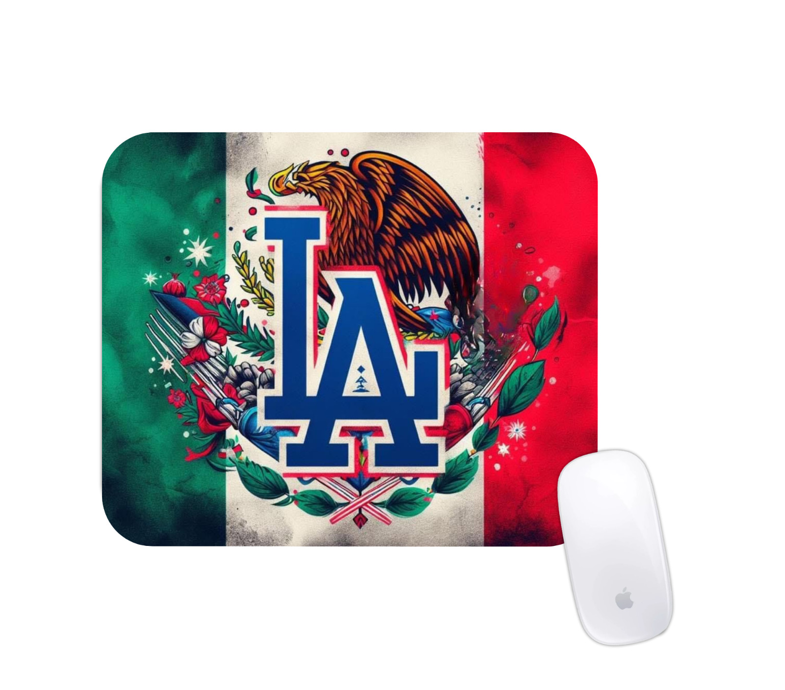 LA Dodgers Mexican Flag Baseball Theme Mouse Pad Sports Desk Office Mat Fan Gift