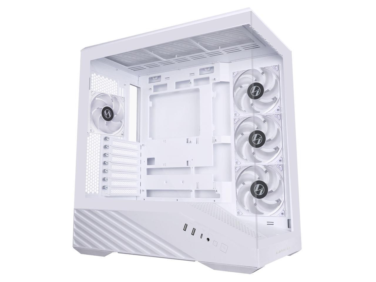 Lian Li V100 ATX Mid-Tower PC Case, 4 x 120mm ARGB PWM Fans  Pre-Installed, LED