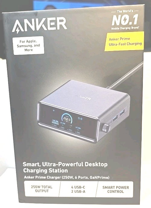 NEW Anker Prime Charger (250W, 6 Ports, GaNPrime) A2345141