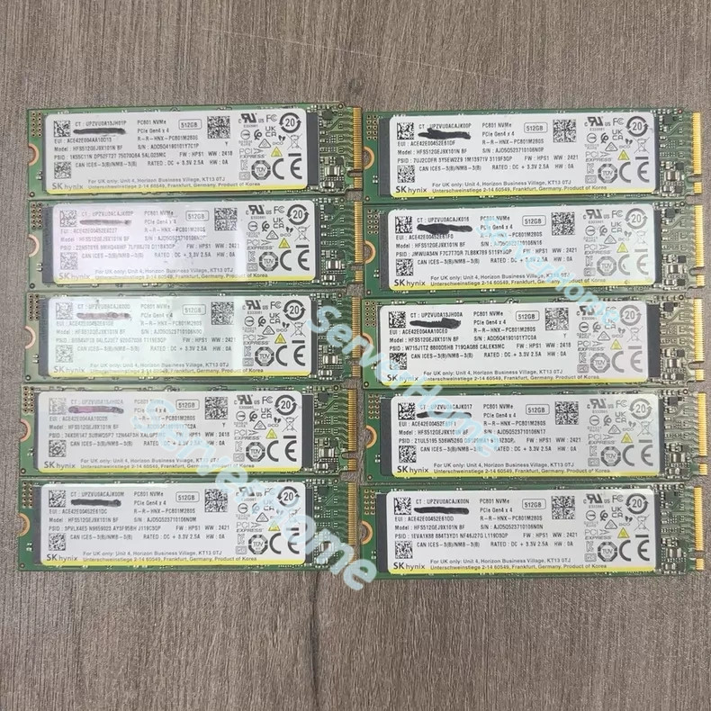 1Pcs SK Hynix PC801 512GB M.2 PCIe4.0 NVMe SSD