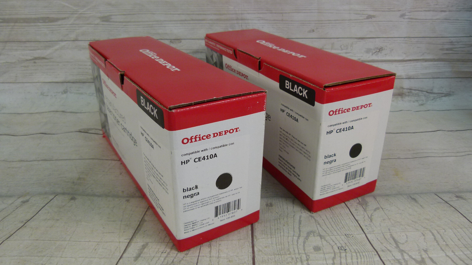 Lot of 2 - Office Depot Black Laser Toner Cartridge Compatible w/ HP CE410A