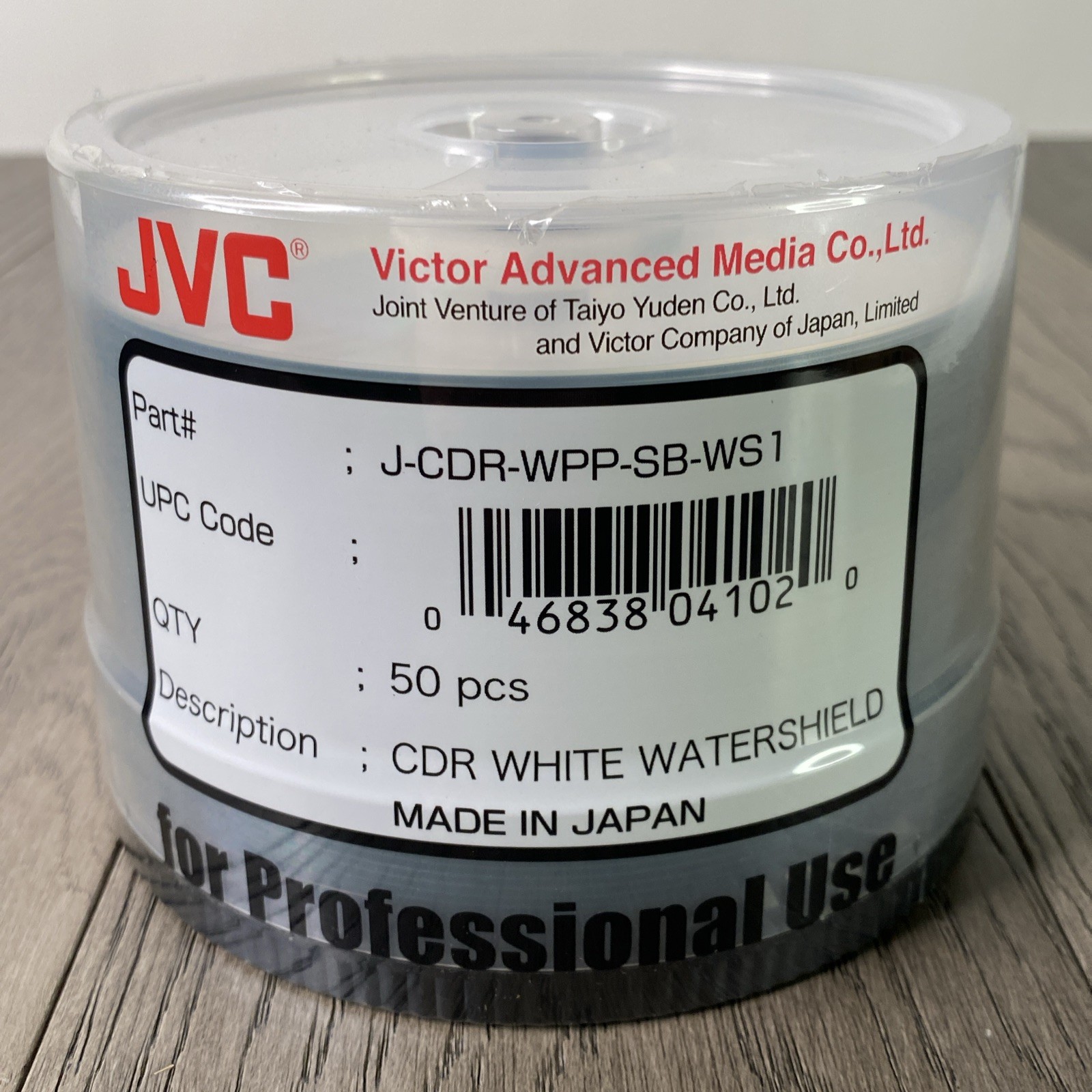JVC Watershield Glossy White Inkjet Hub 48X 80 Minute/700Mb Cd-Rs in 50 Disc Box