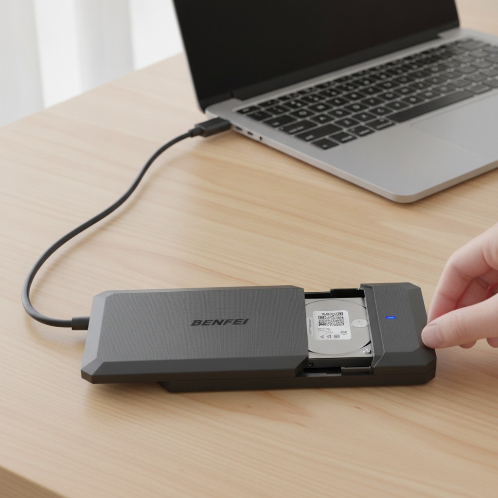 Tool-Free 2.5 Inch SATA to USB Type-C/Type-A Enclosure with 6TB Capacity