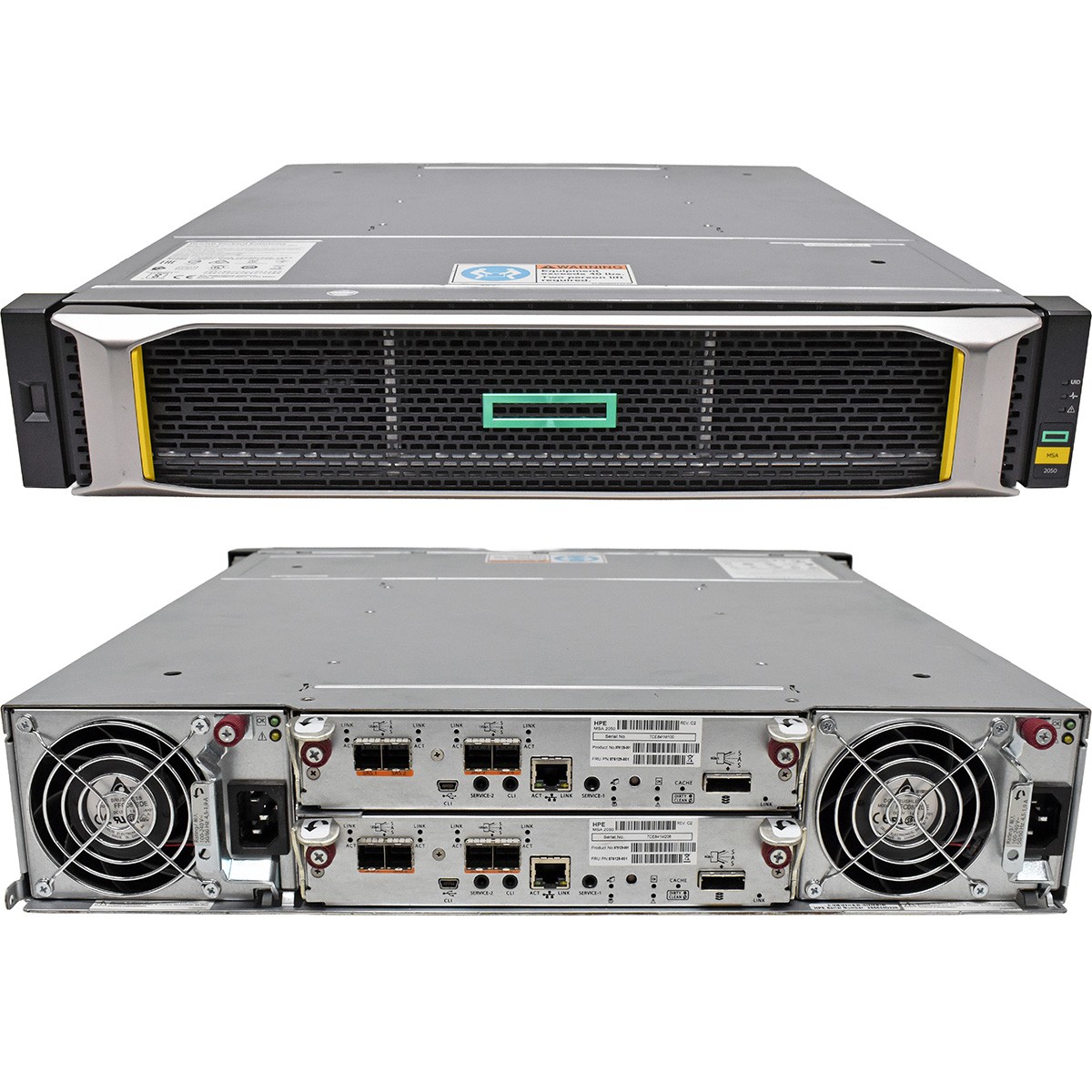 HP MSA 2050 SFF Enclosure Q1J29A 2x 12G Controllers 876129-001 24x SFF 2.5 No HDD