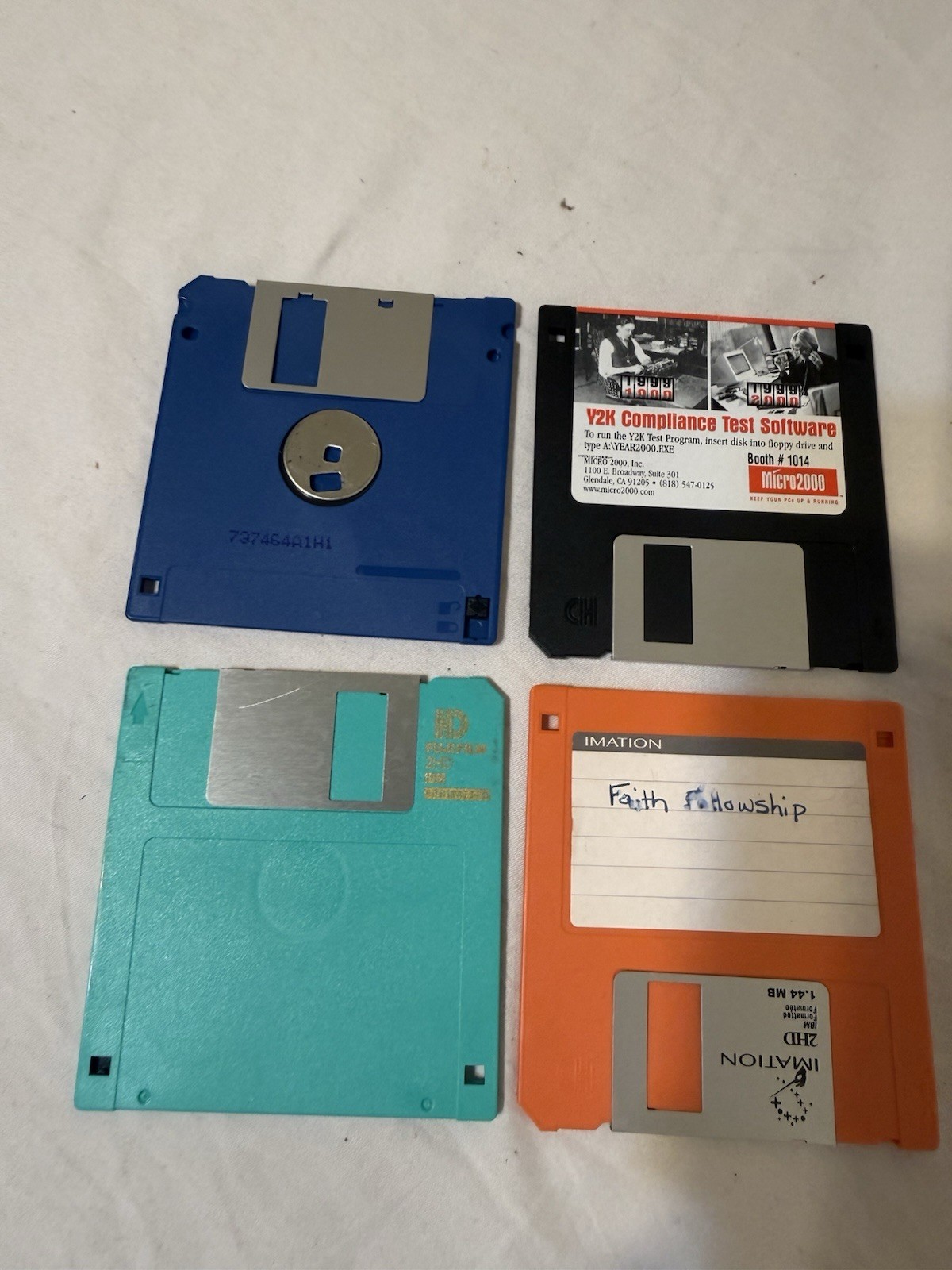 Vintage 3.5" Floppy Disk Lot of 4 Micro2000 Y2K Compliance Test Software