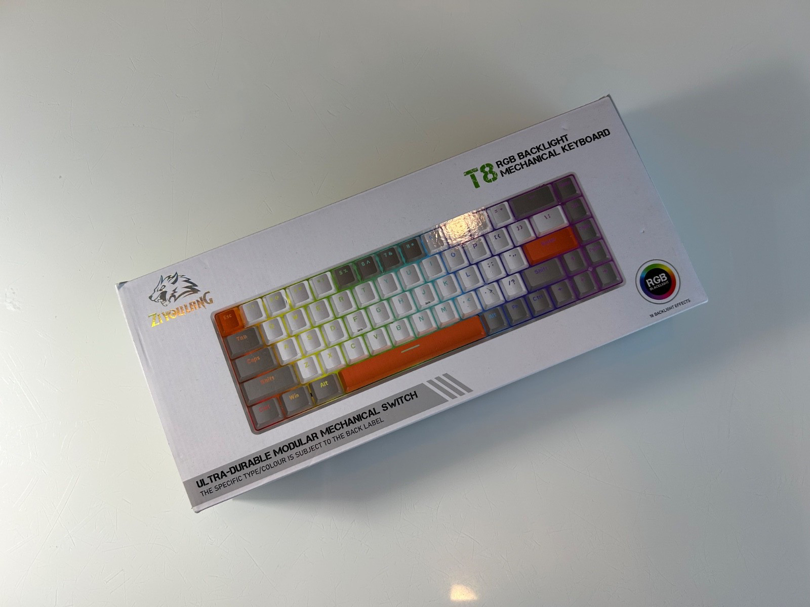 ZIYOU LANG T8 Wired Mechanical Gaming Keyboard RGB/LED Blue Switches w/ Type C