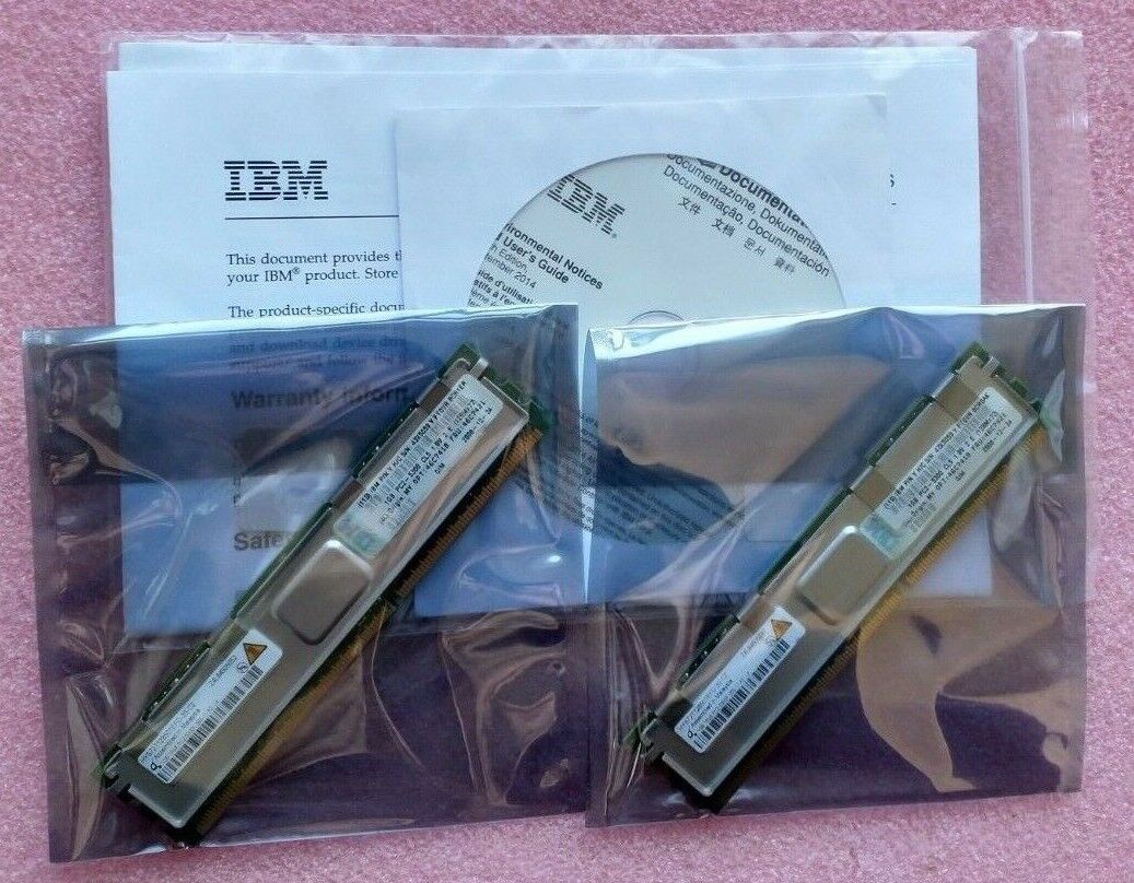 IBM 2GB (2X1GB) (LOT OF 2) ECC DDR2 PC2 5300 MEMORY DIMM 240 39M5784 46C7421 NEW
