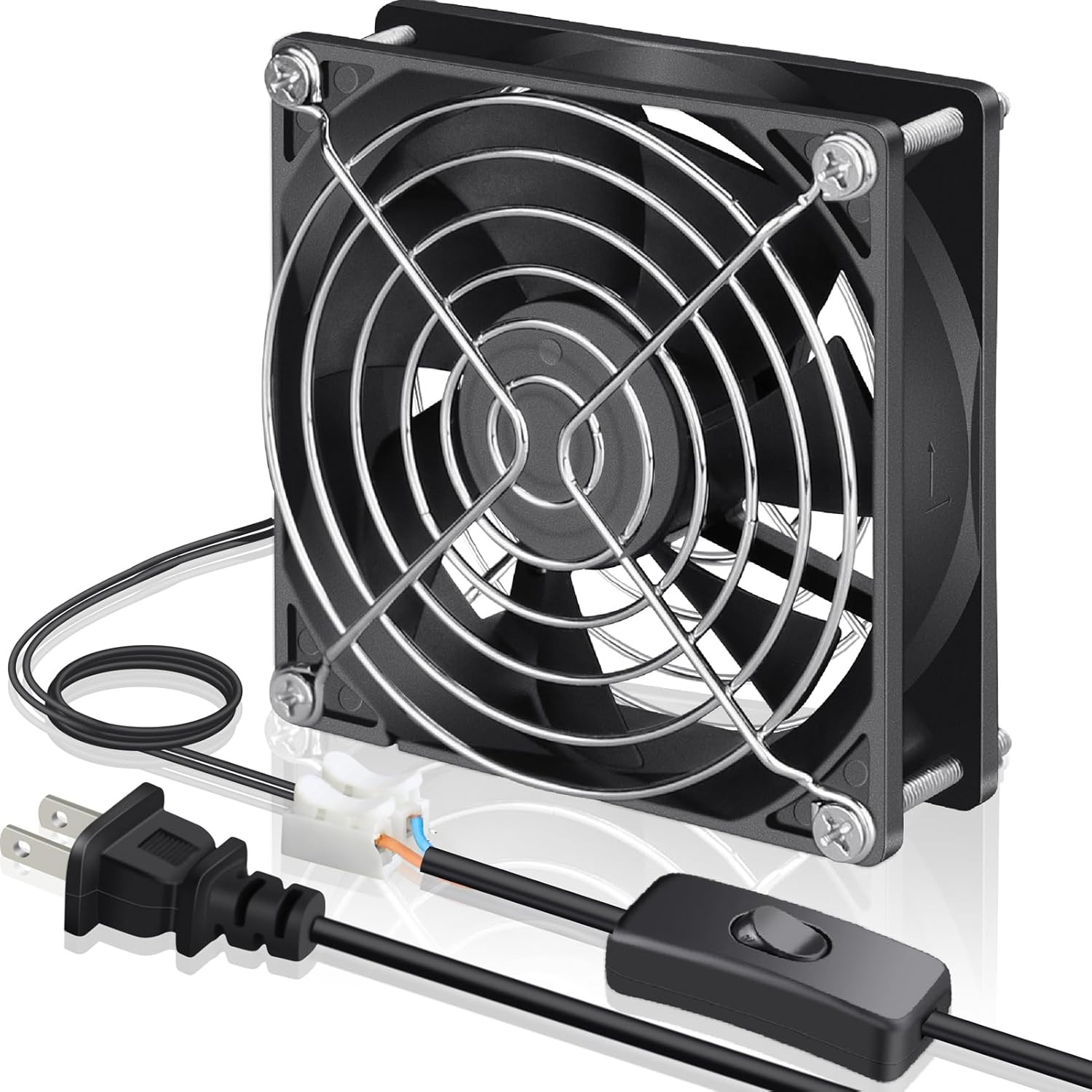 90Mm EC Axial Cooling Fan 92Mm X 25Mm AC 110V 115V 120V 220V 240V Dual B
