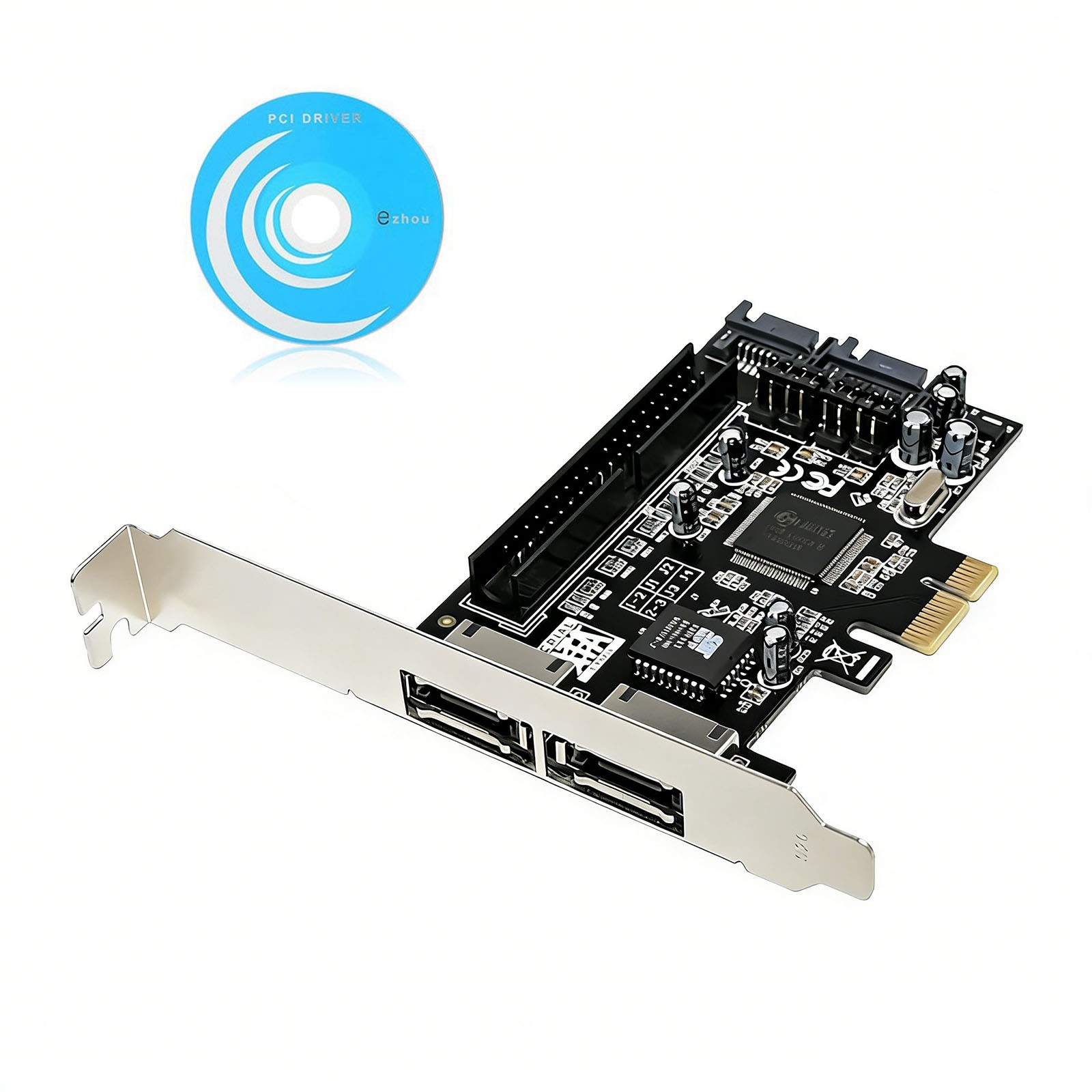 PCIE to 2x SATA2.0 + IDE 40pin + 2x ESATA hard disk controller adapter raid card