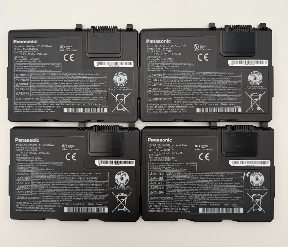 Lot of 4 Genuine Panasonic CF-VZSU1AW Battery Toughbook CF-33 5-20%