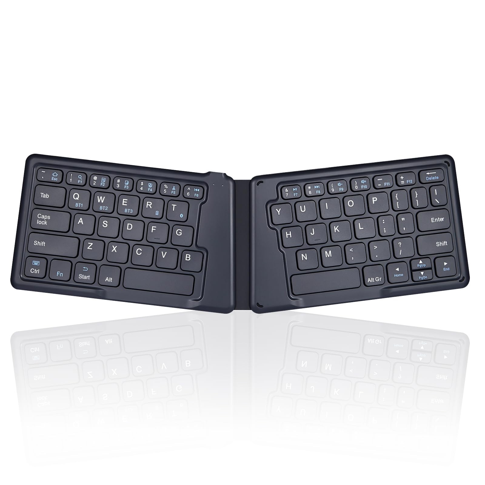 PERIBOARD-805E, Wireless Foldable Ergonomic Bluetooth Keyboard, Ultra-Thin X ...