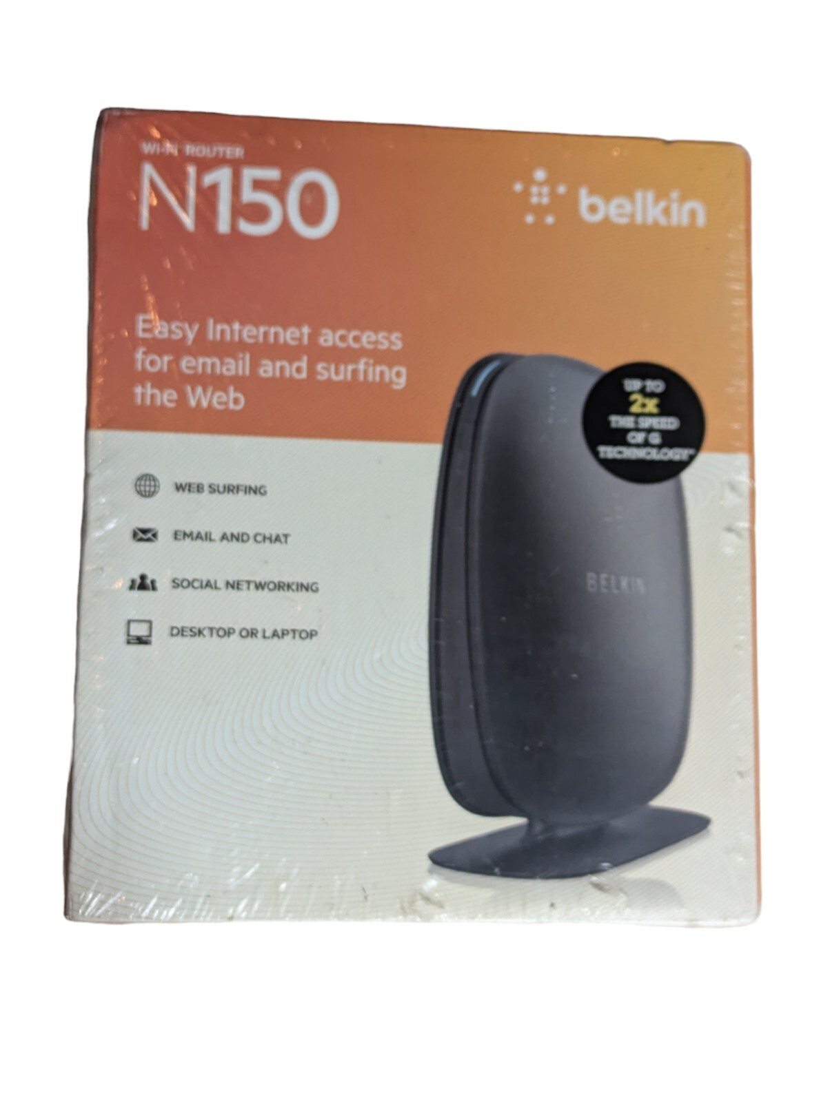 Belkin N150 Wireless/Wi-Fi Router 4 Port 2.4 GHz Easy Internet Access New/Sealed