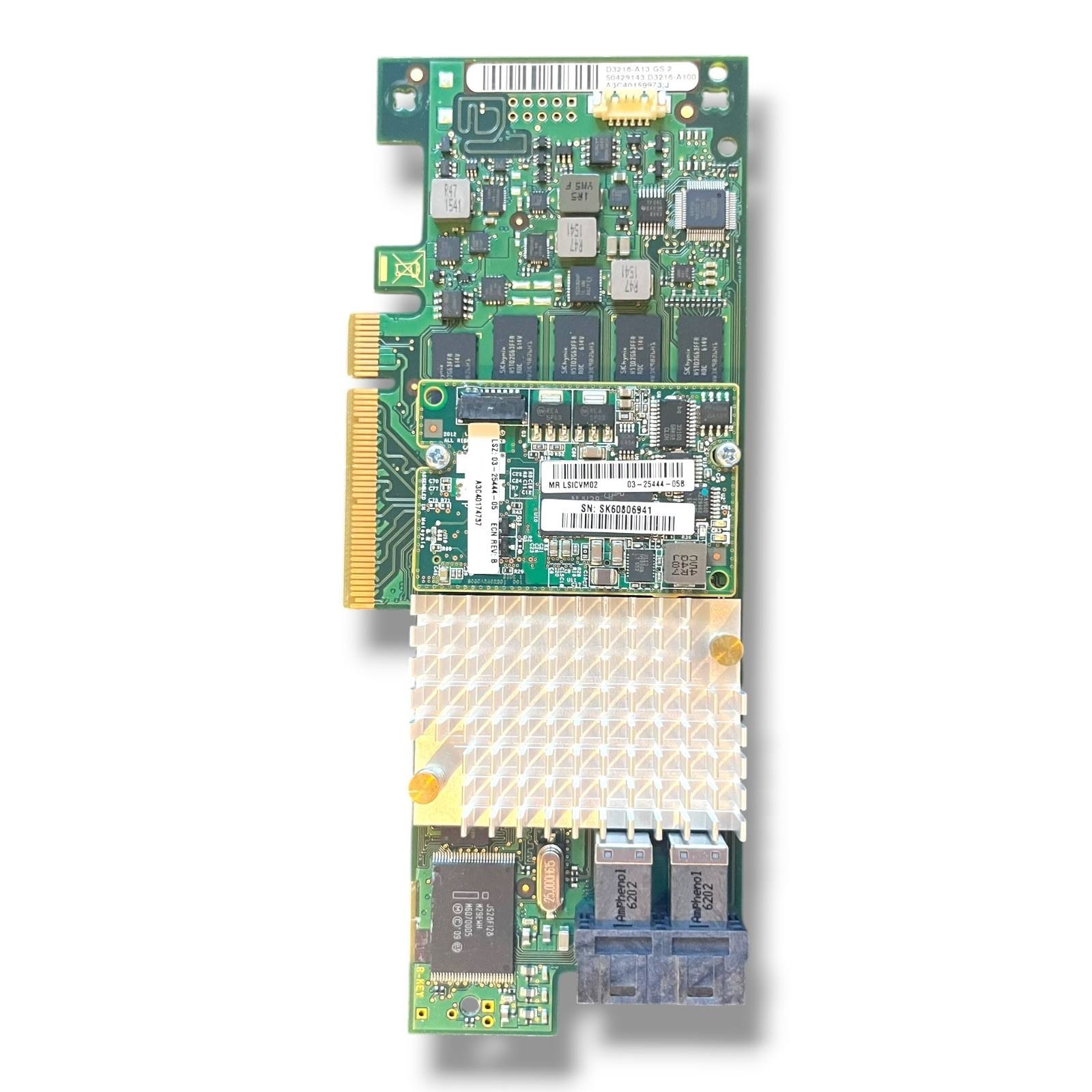 Fujitsu D3216-A13 GS2 12G 8-Port RAID Controller LSI 9361-8i + LSICVM02 No Brack