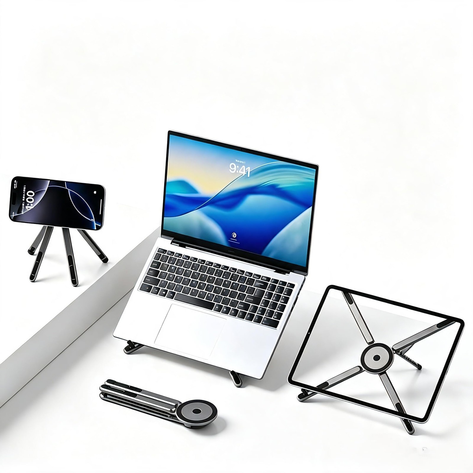 Winstinct Foldable Laptop Stand, Portable Travel Workstation, Aerospace-Grade...