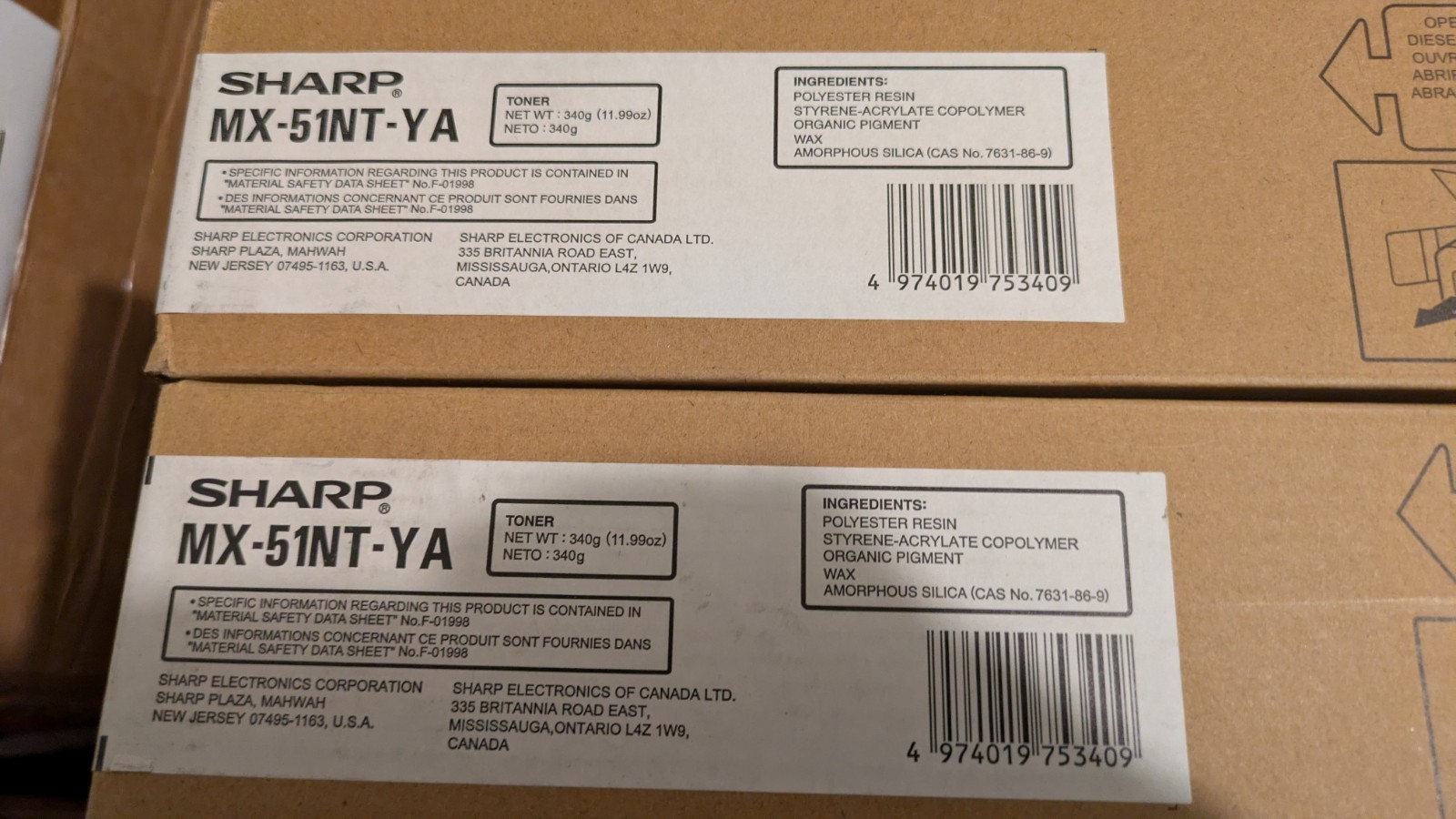 Sharp OEM MX-51NT-YA Yellow Toner