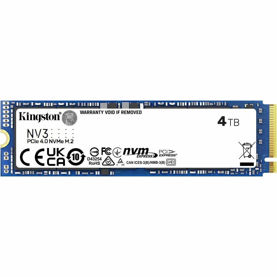 Kingston NV3 4TB Internal NV3 PCIe 4.0 NVMe Solid State Drive SNV3S/4000G
