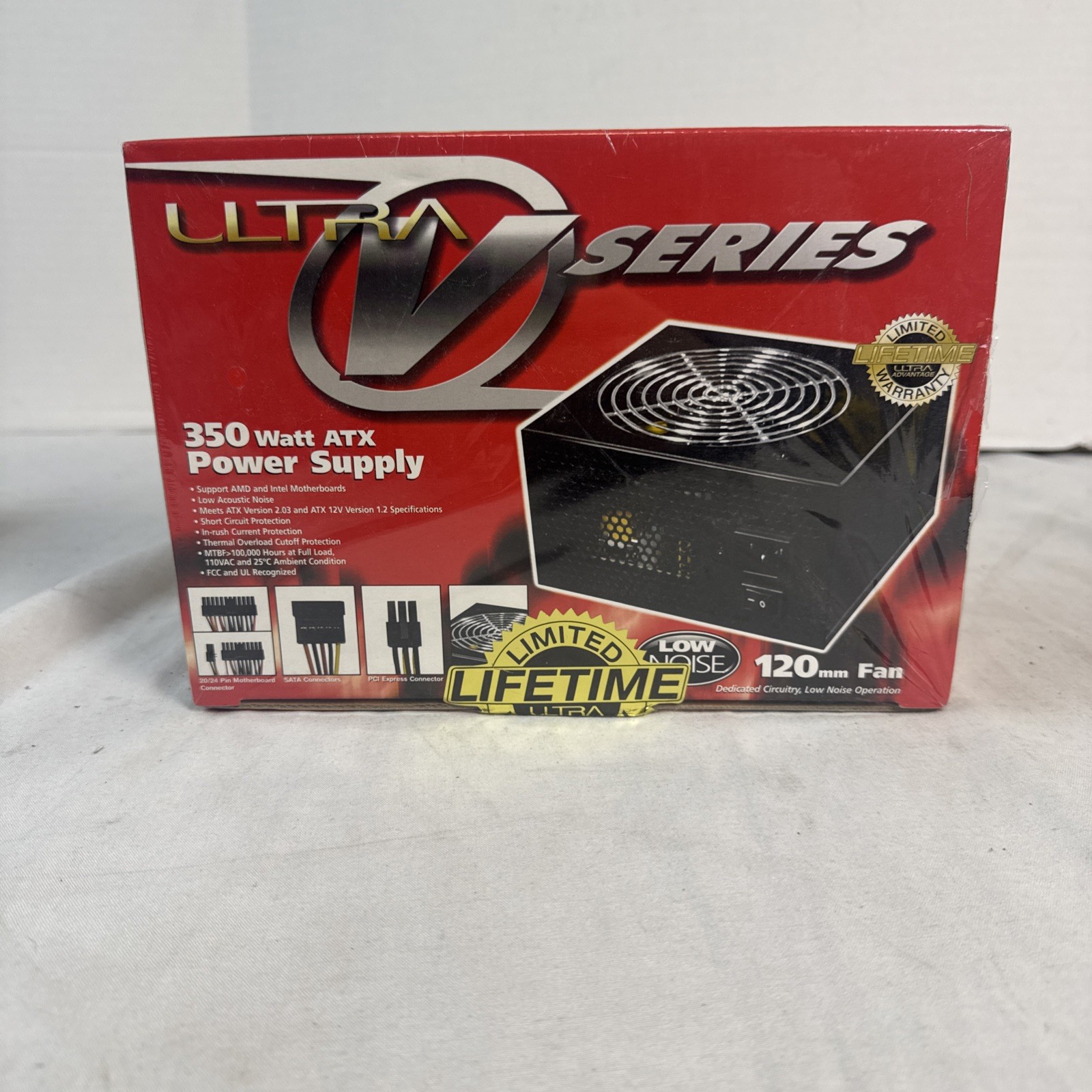 Ultra V Series 350 Watt AT. Power Supply 120mm Fan Computer NEW IN BOX