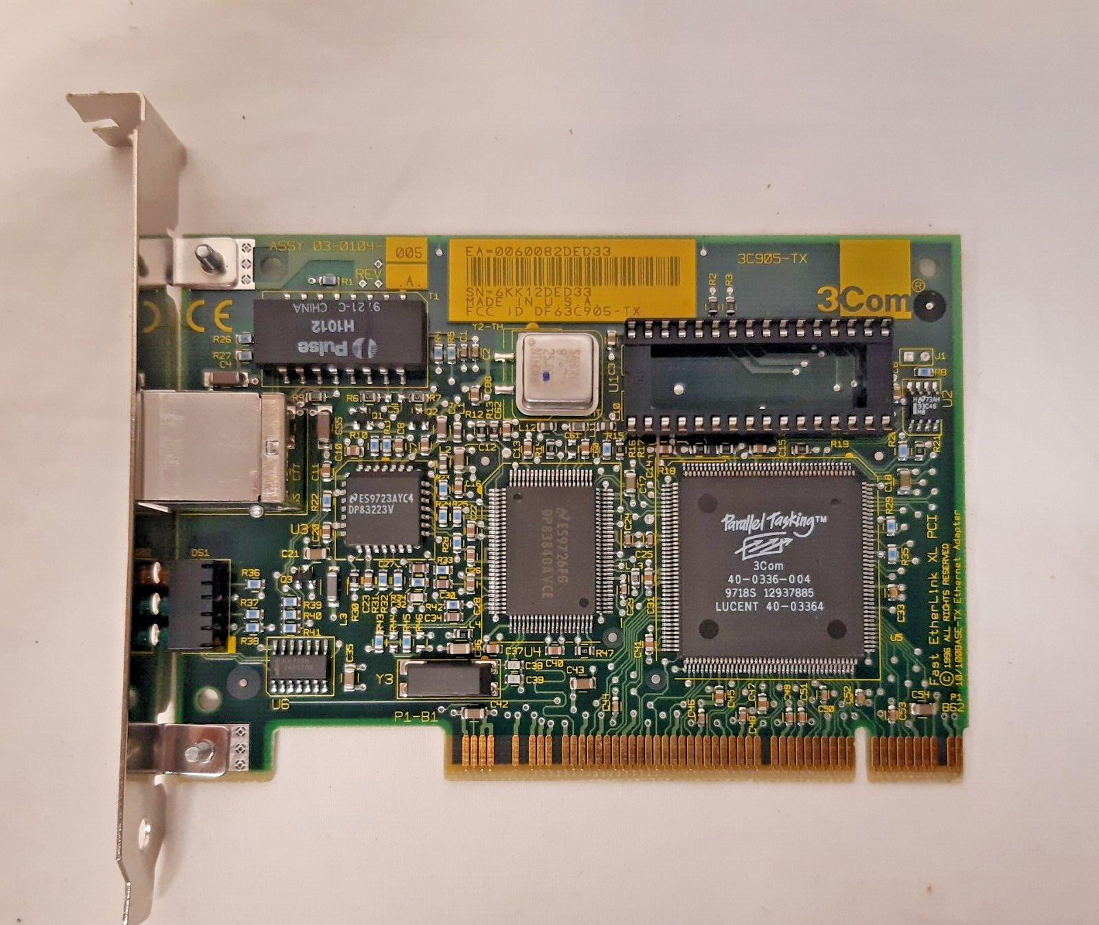VINTAGE 3COM  3C905-TX, PCI 10/100BASE-TX ETHERNET ADAPTER NEW OLD STOCK
