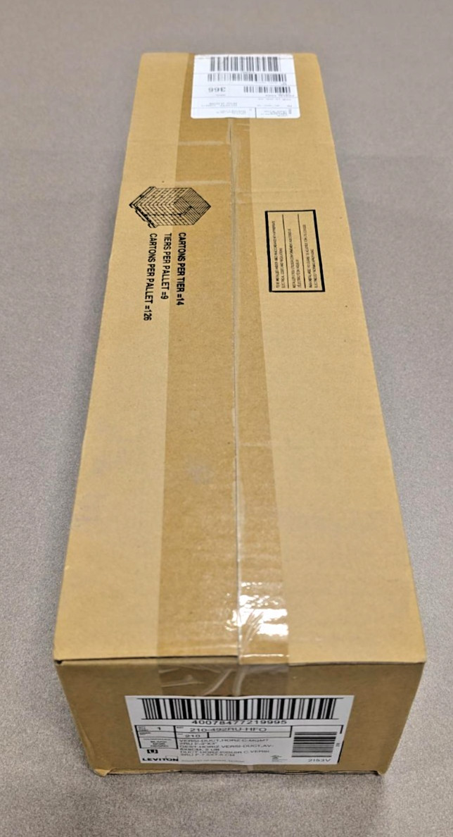 Leviton 210-492RU-HFO VERSI-DUCT 2RU Horizontal Cable Manager Front Only - New