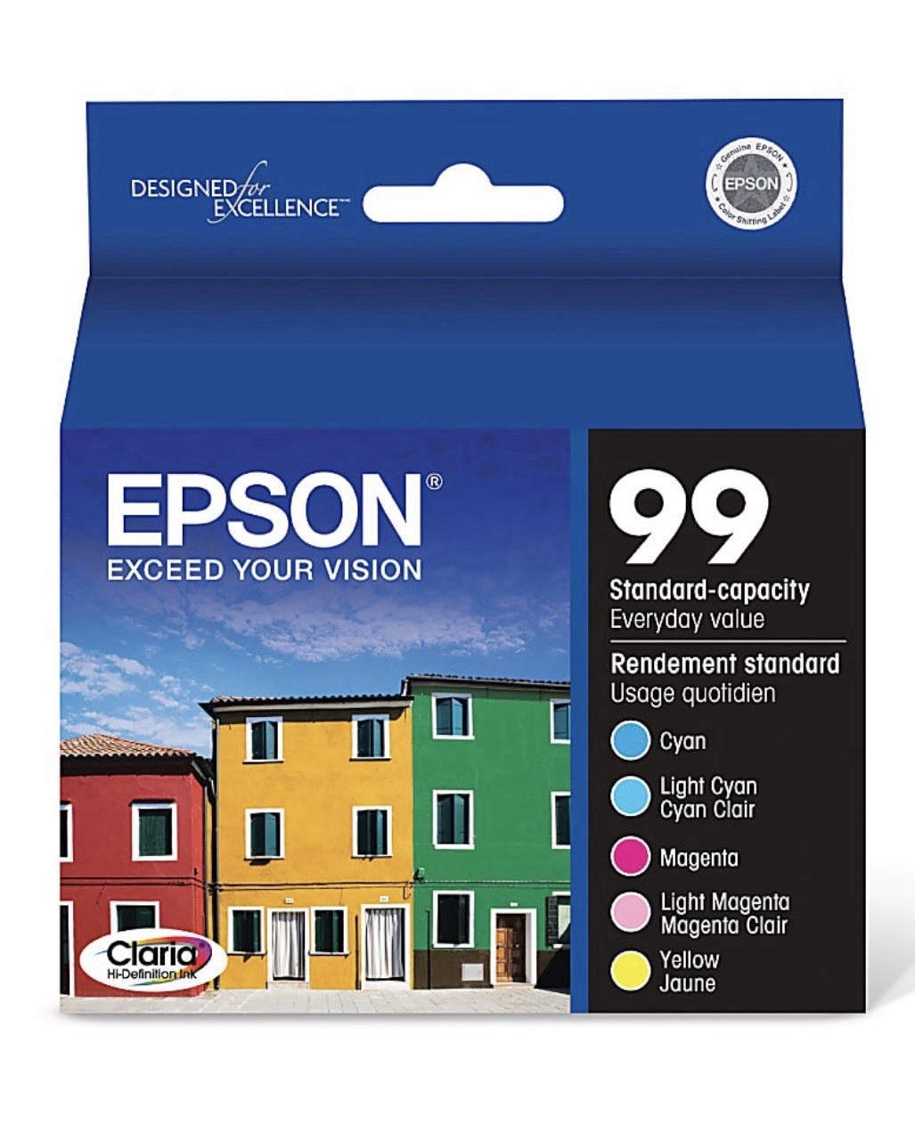 Epson Genuine 99 Claria Color Ink Set T099920 Sealed Cartridges No Box