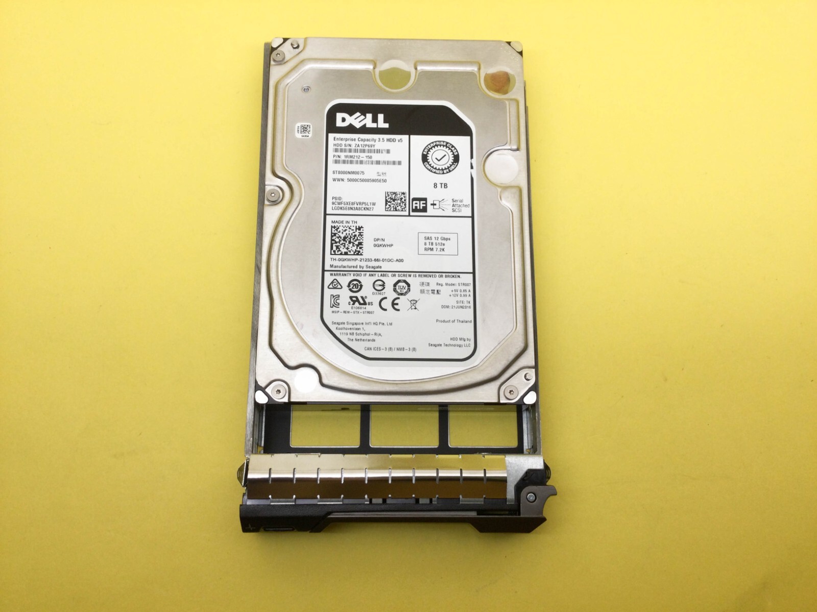 GKWHP DELL 8TB 7.2K RPM SAS 12Gbps 3.5in ENT 512e HDD 0GKWHP ST8000NM0075