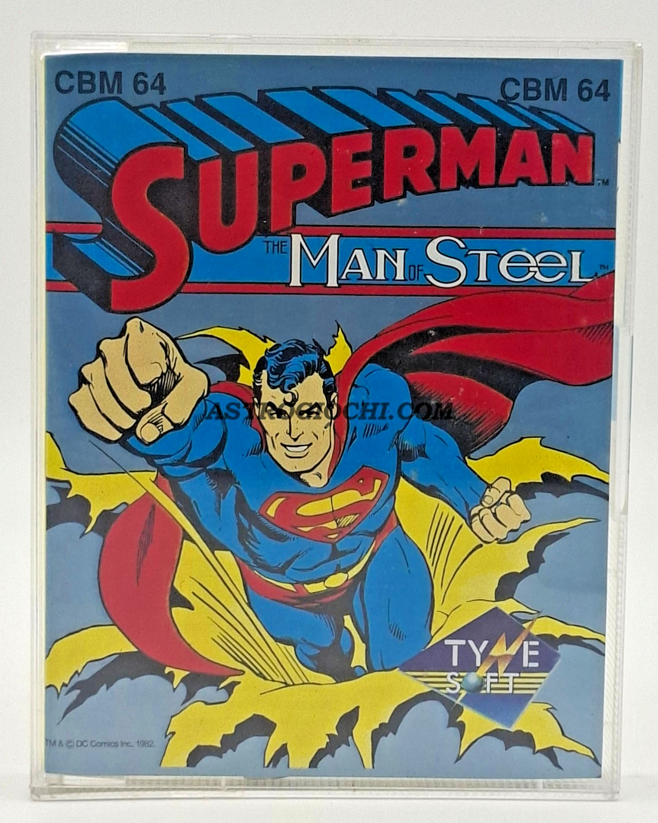 VINTAGE 1988 CCOMMODORE 64 CASSETTE SUPERMAN MAN OF STEEL ARCADE GAME GREAT